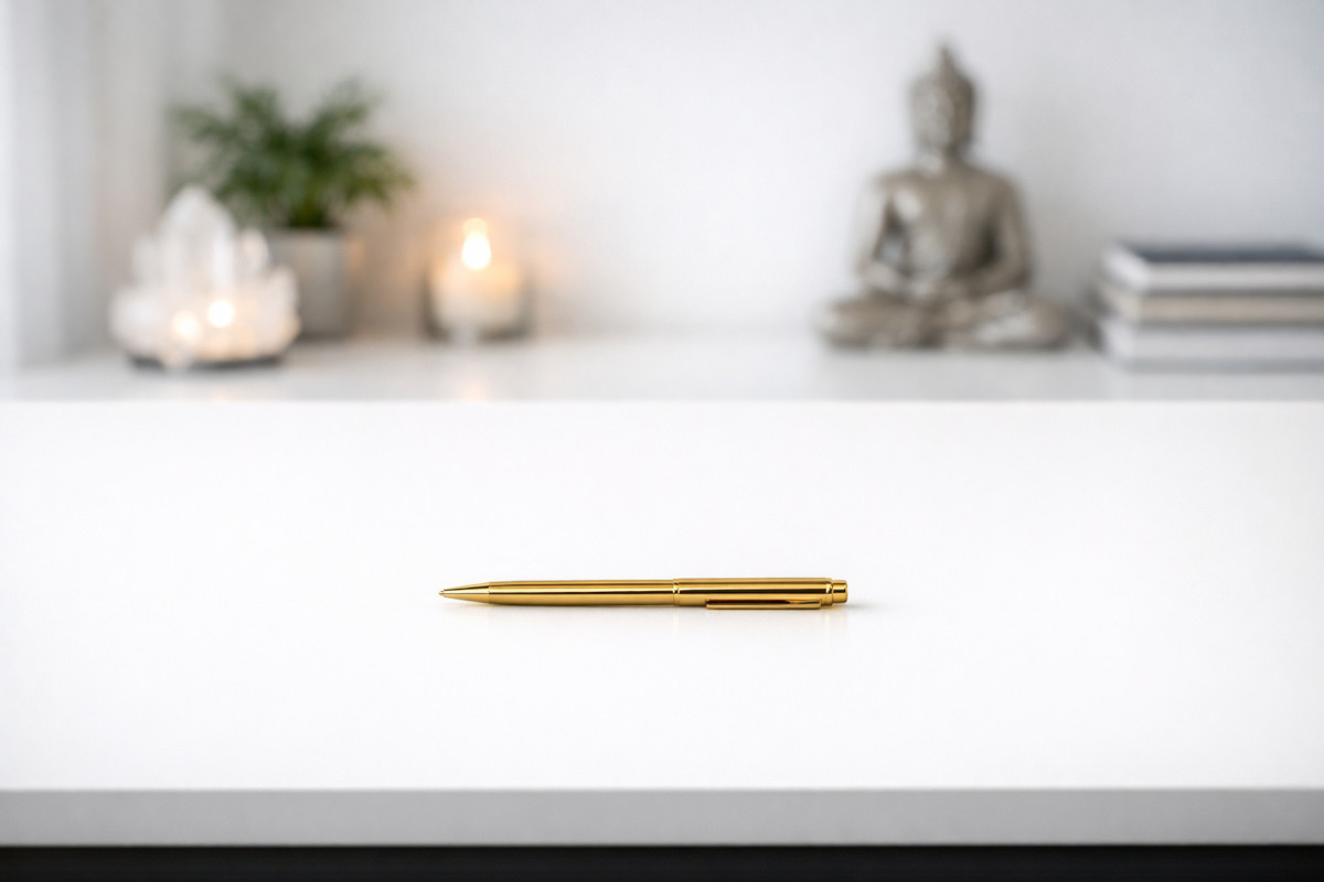 Ein leerer Schreibtisch als Symbol der Klarheit